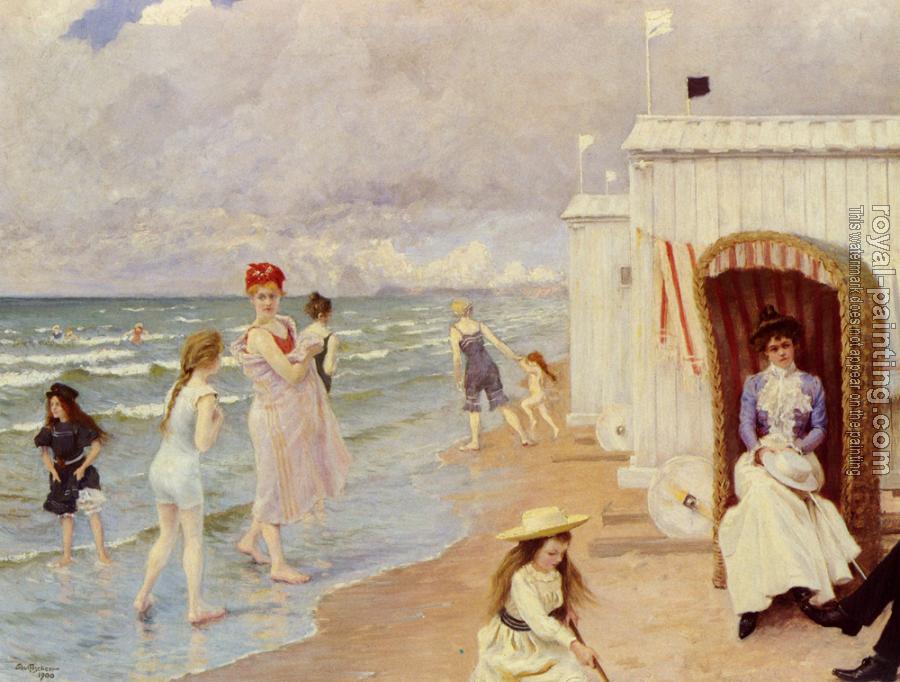 Paul Gustave Fischer : A Day At The Beach